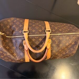 Louis Vuitton Classic Monogram Tan Duffel Bag